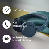 Philips TAH4209BL Kablosuz Bluetooth Kulak Üstü Kulaklık Mavi thumbnail 5