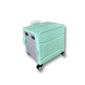 4 Tekerlekli Yeşil, 38L Orta Boy, Hareketli Alüminyum Tutacaklı Alışveriş Arabası - 1