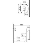 VitrA Outline 48 cm Mat Bej Kare Lavabo 5994B420-0016 - 2