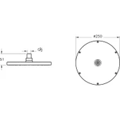 VitrA Suit A4563839 Duş Başlığı, Parlak Siyah - 2