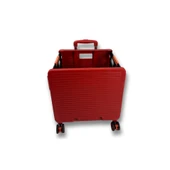 4 Büyük Tekerlekli, 55 Litre Kırmızı Katlanır Alışveriş Arabası - 2