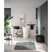 VitrA Plural 7810B483-0016 Kare Alçak Çanak Lavabo, VitrA Clean, 45 cm, Mat Siyah - 2