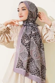 Çiçekli Motifli Soft Şal Vizon thumbnail 2