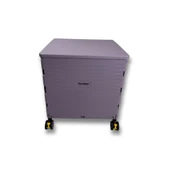 Ultra Geniş, 8 Tekerlekli, 85 Lt Mor Katlanır Alışveriş Arabası - 3