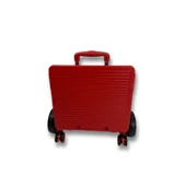 4 Büyük Tekerlekli, 55 Litre Kırmızı Katlanır Alışveriş Arabası - 3