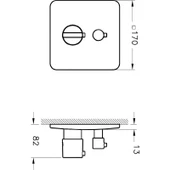 Artema Suit U A42291 Ankastre Termostatik Duş Bataryası - Sıva Üstü - Krom - 2