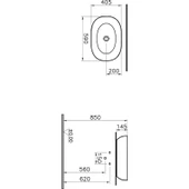 VitrA Outline 5995B450-0016 Oval Lavabo, 60 Cm, Mat Vizon - 2