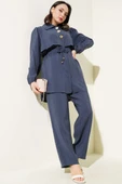 Parça Detaylı Bel Tünelli İkili Takım Kayrak Grisi thumbnail 1