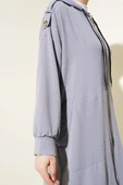 Omuz Apoletli Uzun Hırkalı Ayrobin İkili Takım Gri thumbnail 4