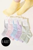 Bayan 6lı Sport Lastik Kısa Konç Çorap Asorti 1 thumbnail 1