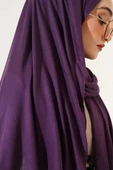 Basic Penye Şal Mor thumbnail 4
