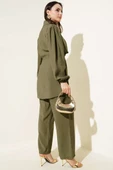 Parça Detaylı Bel Tünelli İkili Takım Haki thumbnail 3