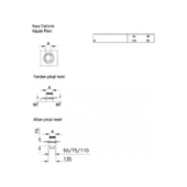 VitrA 59980107000 Style DK800 15 Cm Kare Yalıtımlı Yer Süzgeci Parlak Krom Yandan - 2