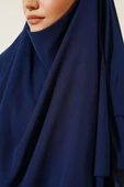 Şifon Sufle Himar Şal Lacivert thumbnail 4
