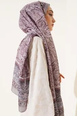 Etnik Paisley Desen Şal Vizon thumbnail 3