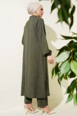 Taş Süslemeli Uzun Tunikli İkili Takım Haki thumbnail 3