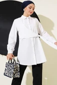 Yandan Bağlamalı Tunik Beyaz thumbnail 1
