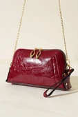 Fermuarlı Zincir Askılı Çanta Bordo thumbnail 1