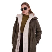 Kadın Çift Renk Şişme Mont 560038 thumbnail 11