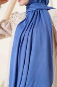Basic Penye Şal Mavi thumbnail 4