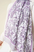 Etnik Paisley Soft Şal Lila thumbnail 4
