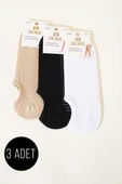 Bayan 3lü Kaydırmaz Sneakers Çorap Asorti 1 thumbnail 1