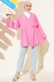 İp Bağlamalı Kimono Pembe thumbnail 2