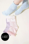 Bayan 3lü Puantiyeli Kısa Konç Çorap Asorti 1 thumbnail 1