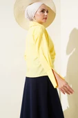 Yandan Bağlamalı Bluz Sarı thumbnail 3