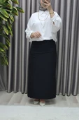 Kadın Giyim Büyük Beden Suna Düğmeli Etek thumbnail 7
