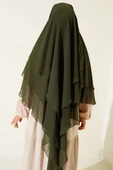 Şifon Sufle Himar Şal Haki thumbnail 3