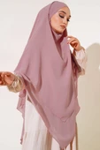 Şifon Sufle Himar Şal Pudra thumbnail 2