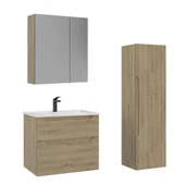 Orka Messina 65 cm Meşe Banyo Dolabı Takımı ve Boy Dolabı thumbnail 1