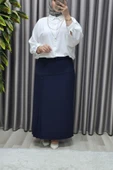 Kadın Giyim Büyük Beden Suna Düğmeli Etek thumbnail 4