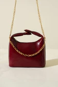 Çıtçıt Kulplu Zincir Askılı Rugan Çanta Bordo thumbnail 2