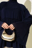 Pliseli Kat Kat Salaş Tunik Lacivert thumbnail 4