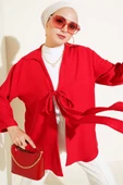 Önden Bağlamalı Kimono Kırmızı - 1