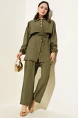 Parça Detaylı Bel Tünelli İkili Takım Haki thumbnail 1