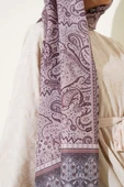 Etnik Paisley Desen Şal Vizon thumbnail 4