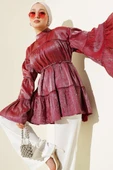 Parlak Kat Kat Tunik Bordo thumbnail 1