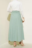 Geniş Pileli Cepli Etek Mint - 3