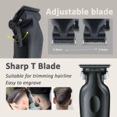 WA-0178 2'li Set Profesyonel Şarjlı Saç,Sakal,Ense,Vücut Traş Kesme Makinesi / Ergonomik Tasarım, Uzun Pil Ömrü, LED Ekran - 2