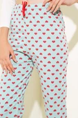 Kalp Desenli Pijama Altı Mint thumbnail 4