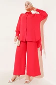 Yanları İp Detaylı İkili Takım Alizarin thumbnail 1