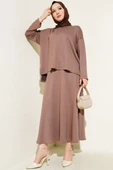 Loyşa Basic Tunik Etek İkili Takım Kahve thumbnail 1