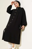 Tahta Düğmeli Uzun Tunik Siyah thumbnail 2