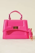 Metal Kilit Detaylı Çanta Fuşya thumbnail 2
