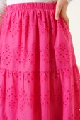 Brodeli Kat Kat Etek Fuşya thumbnail 4