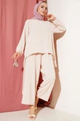 Ayrobin Şalvarlı İkili Takım Bej thumbnail 2