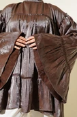 Parlak Kat Kat Tunik Kahve thumbnail 4